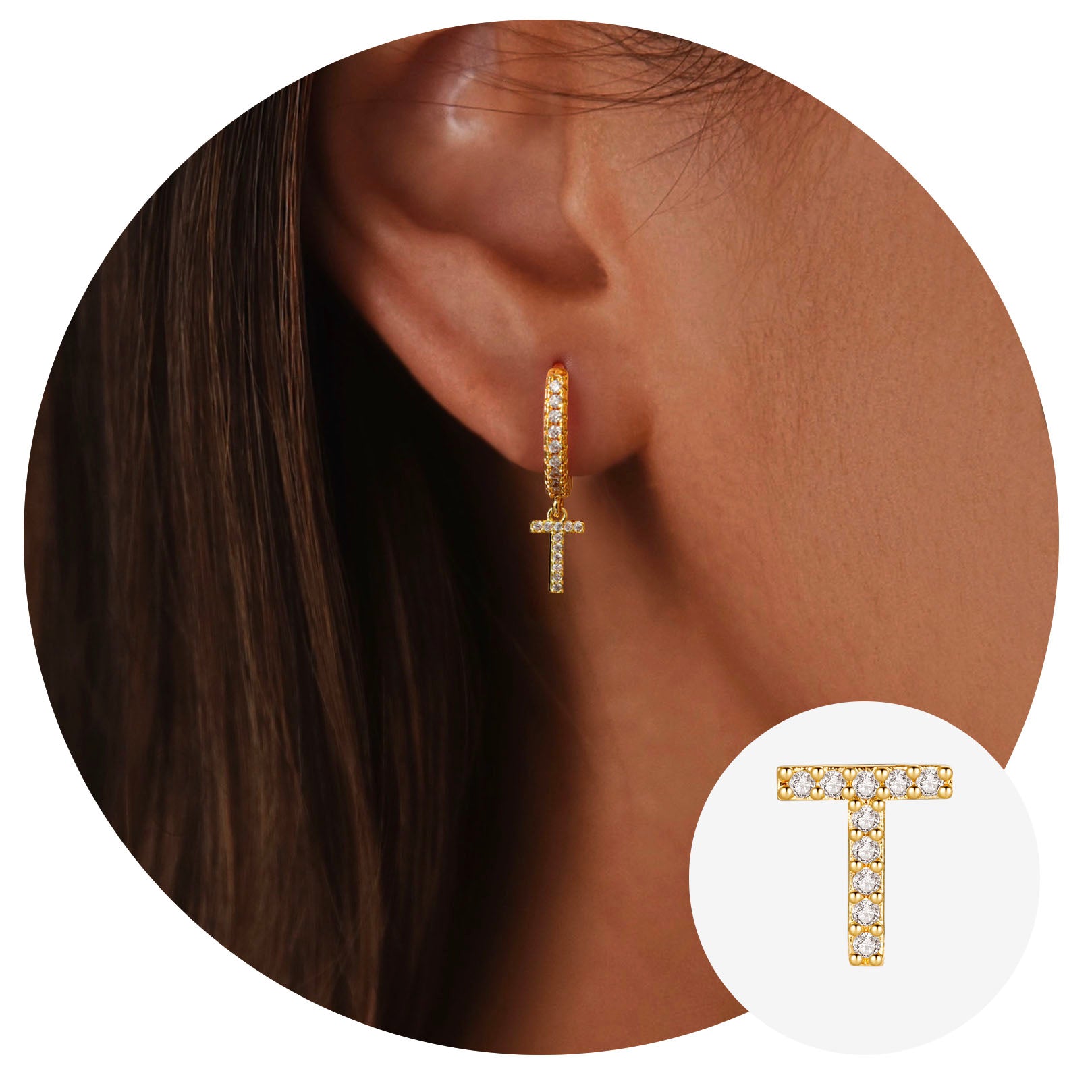 Hypoallergenic Letter Earrings for Girl