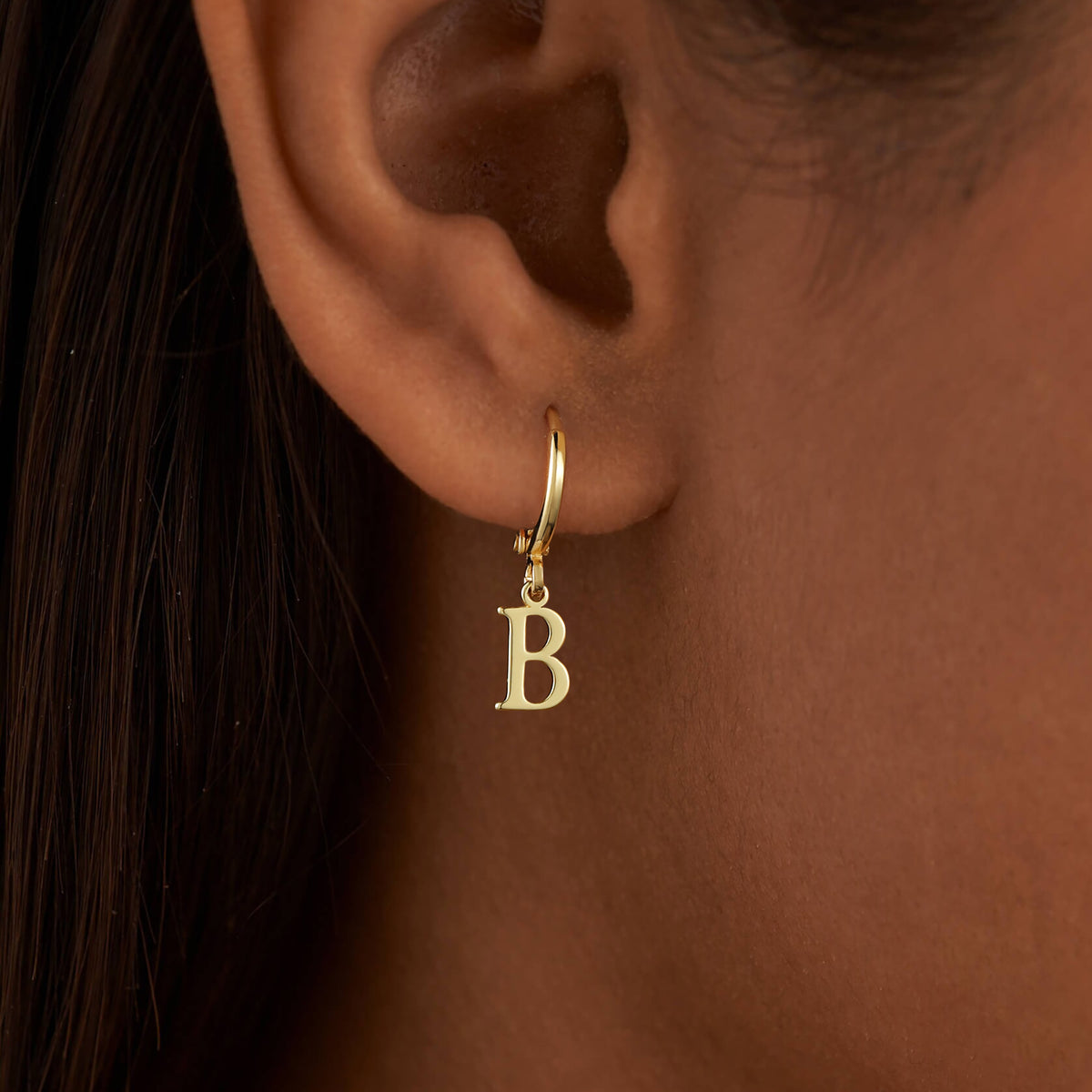 Turandoss 18K Gold Huggie Hoop Earrings for Girls Women - 1Pair Dainty Initial Cartilage Dangle Drop Earring Hypoallergenic, Christmas Gifts for Girls