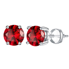 Turandoss Birthstone Stud Earrings for Women - S925 Sterling Silver Flat Back Cartilage Earring Set for Multiple Piercing, Christmas Gifts for Women