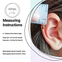 Turandoss 8Mm Cartilage Earring Surgical Stainless Steel Hoop Men Tiny Small Huggie Earrings Helix Rook Daith Tragus Piercing Jewelry Sleeper Second Hole Earring for Women 20G Gifts for Men Him