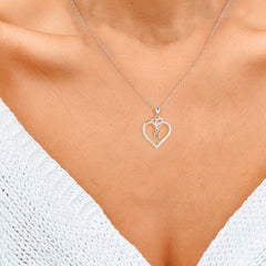 Turandoss Graduation Gift, 14K Gold Plated Heart Initial Pendant Necklace, Cubic Zirconia A-Z Jewelry for Women