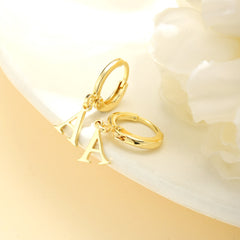 Turandoss 18K Gold Huggie Hoop Earrings for Girls Women - 1Pair Dainty Initial Cartilage Dangle Drop Earring Hypoallergenic, Christmas Gifts for Girls