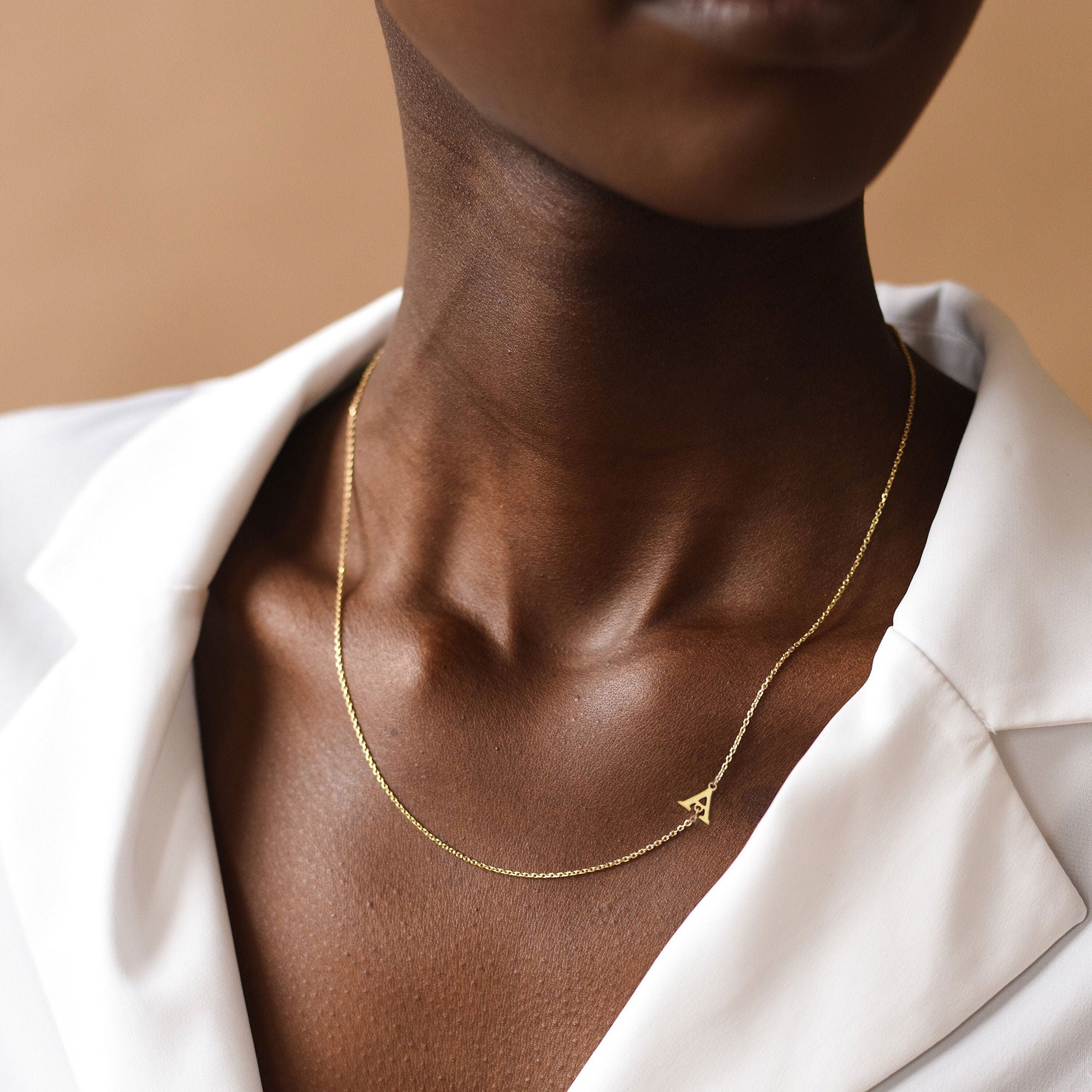 Gold Layered Initial Necklaces for Women Trendy