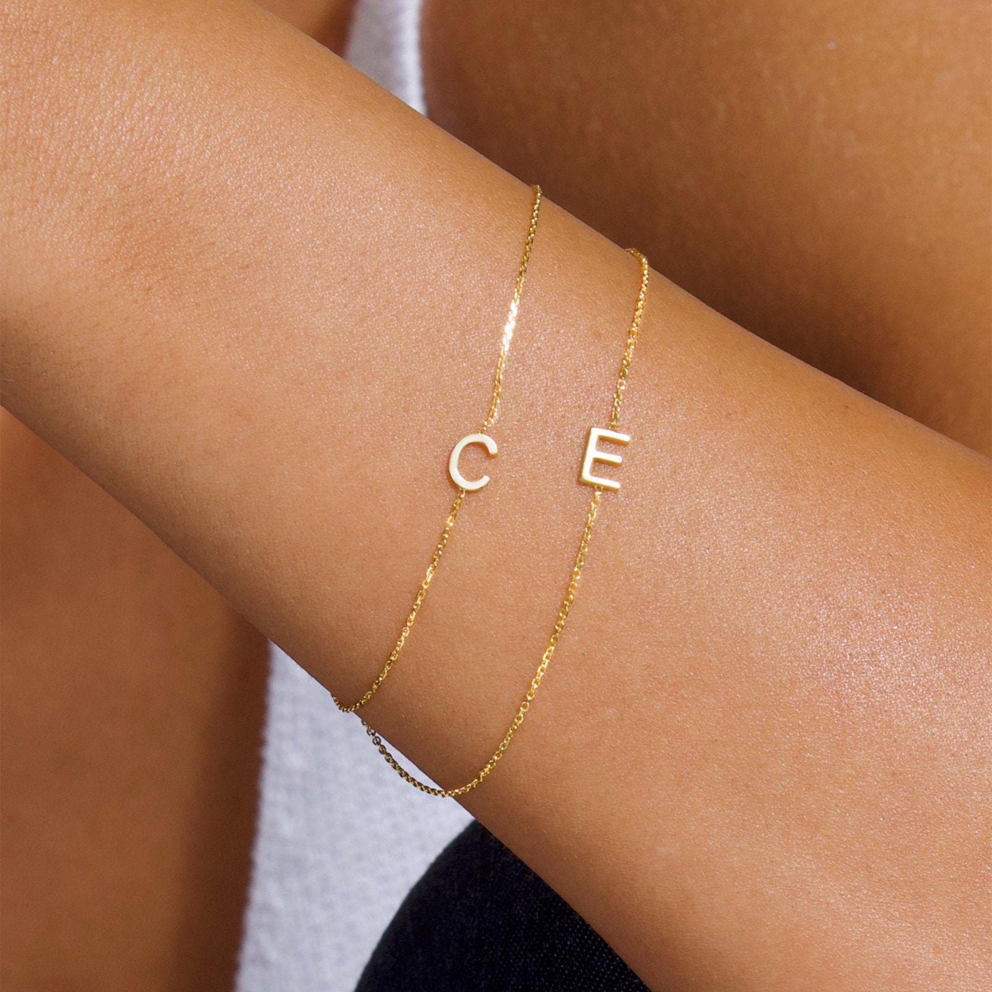 Gold Initial Bracelets for Women Jewelry Gifts