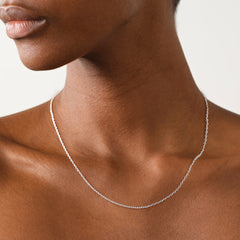 Turandoss Silver Chain Necklace for Women Men - 1.2mm Silver Cable Chain for Women Men Hypoallergenic, Jewelry Gifts for Her Him, 16, 18 inches