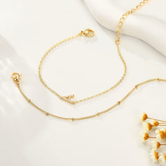 Gold Initial Bracelets for Women Girls