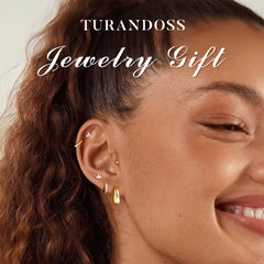 Turandoss 14Pairs Flat Back Stud Earrings for Women Girls, Heart Pearl CZ Hoop Huggie Cartilage Earring, Birthday Valentine's Day Gifts for Wife Mom