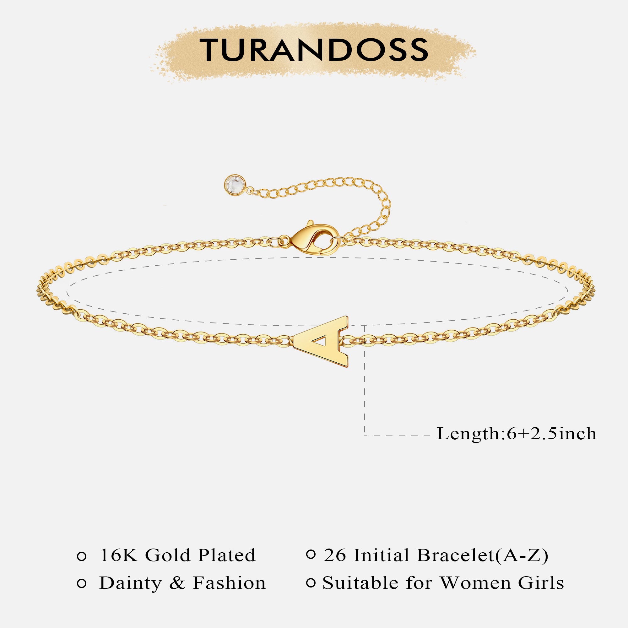 Gold Initial Bracelets for Women Jewelry Gifts
