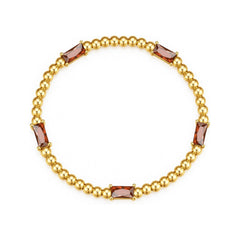 Turandoss Birthday Gifts for Kids Teens Women Toddlers January Birthstone Beaded Bracelets for Women Teen Girl 14k Gold Plated Garnet Red Color Birthstone Friendship Bracelets Trendy Jewelry Gifts