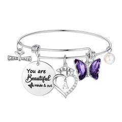 Turandoss 2026 Graduation Gifts for Her Class Of 2026 Inspirational Bangle Bracelet Trendy Jewelry Gifts High School College Senior Grad Gifts for Her Women Best Friends Sister Grad Present