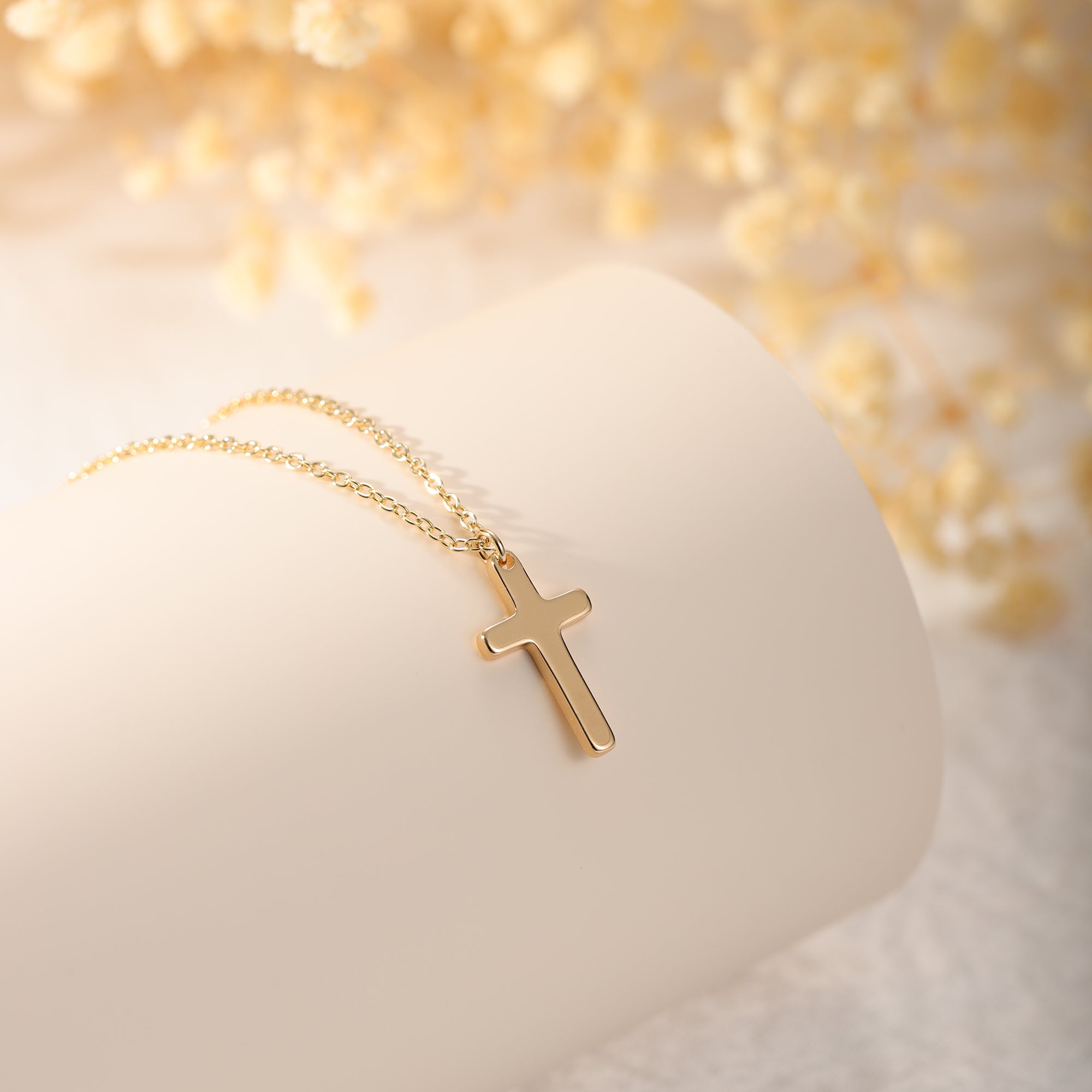 Layered Gold Simple Cross Necklace for Women