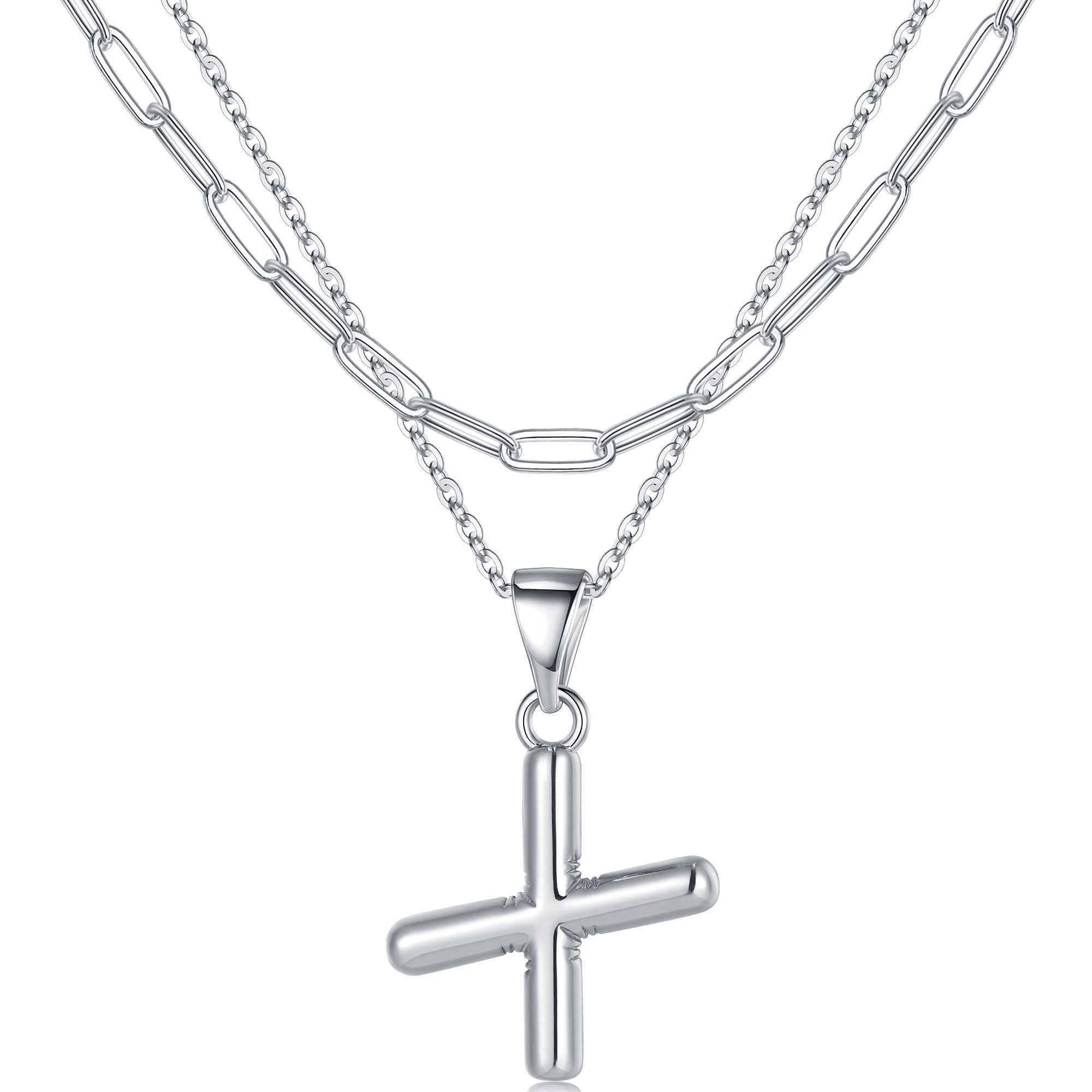 Silver Dainty Bubble Letter Necklace