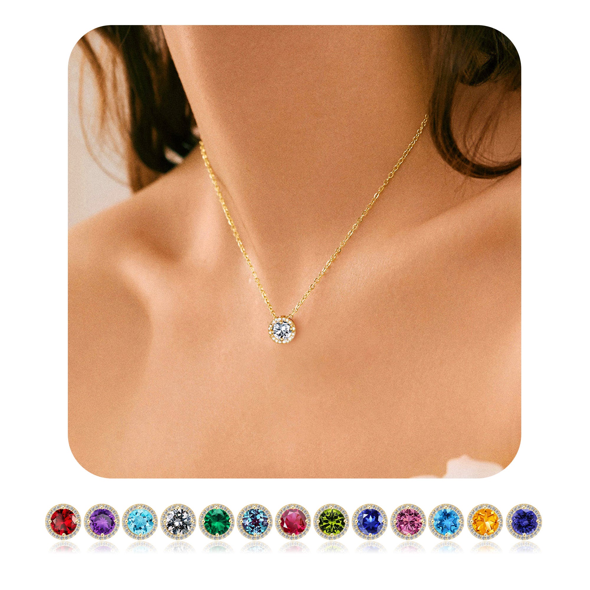 Birthstone Necklace for Women