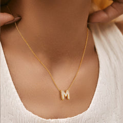 Turandoss 18K Gold Plated Initial Balloon CZ Pendant Necklace for Women Girls Adjustable Chain Personalized Letter A-Z Trendy Jewelry Easter Birthday Unique Gifts for Women Girls