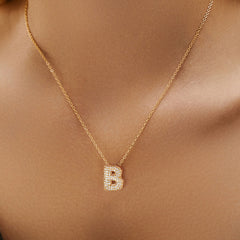 Turandoss 18K Gold Plated Initial Balloon CZ Pendant Necklace for Women Girls Adjustable Chain Personalized Letter A-Z Trendy Jewelry Birthday Unique Gifts for Women Girls