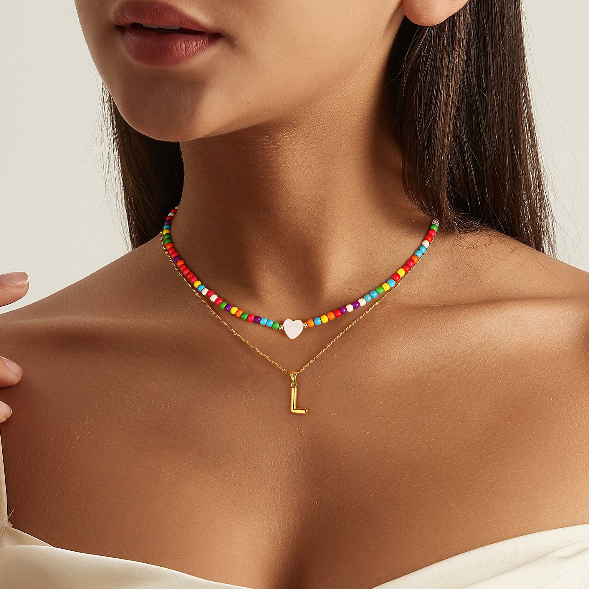 Beaded Choker Necklace for Women Teen Girls