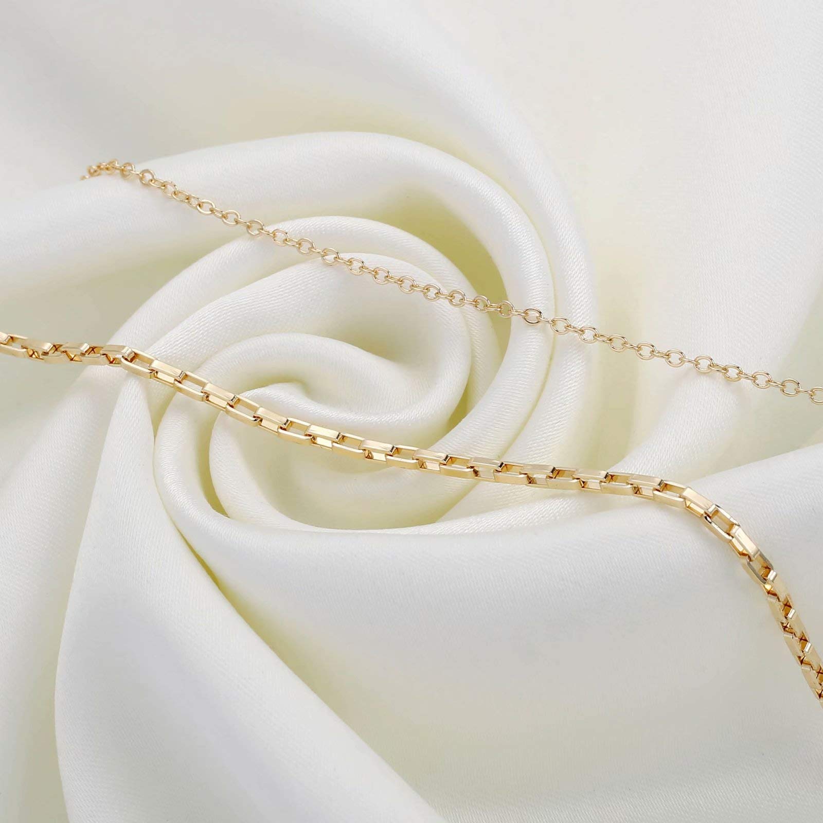 Layered Chain Dainty Gold Bracelets for Women