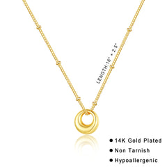 Turandoss Gold Necklace for Women Dainty Long 14K Gold Plated Small Pendant Lariat Necklaces YShaped Cute Tiny Teardrop Beaded Chain Necklace for Women Trendy Non Tarnish Jewelry Gifts