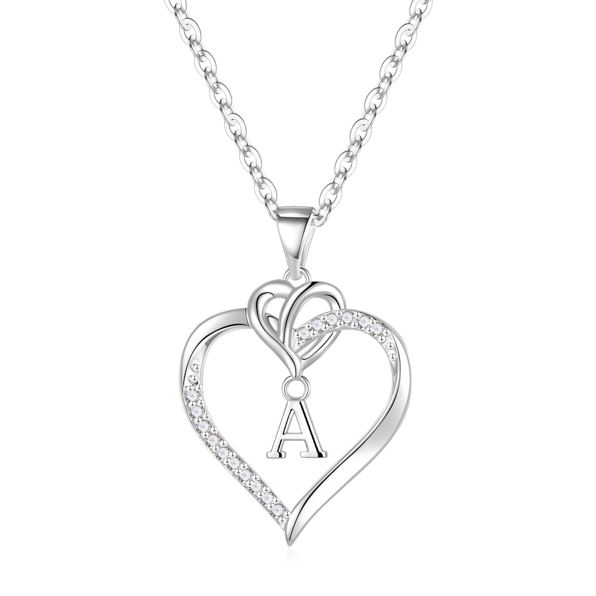 Turandoss Heart Initial Necklaces for Women Girls-A-Z Pendant Jewelry for Teen
