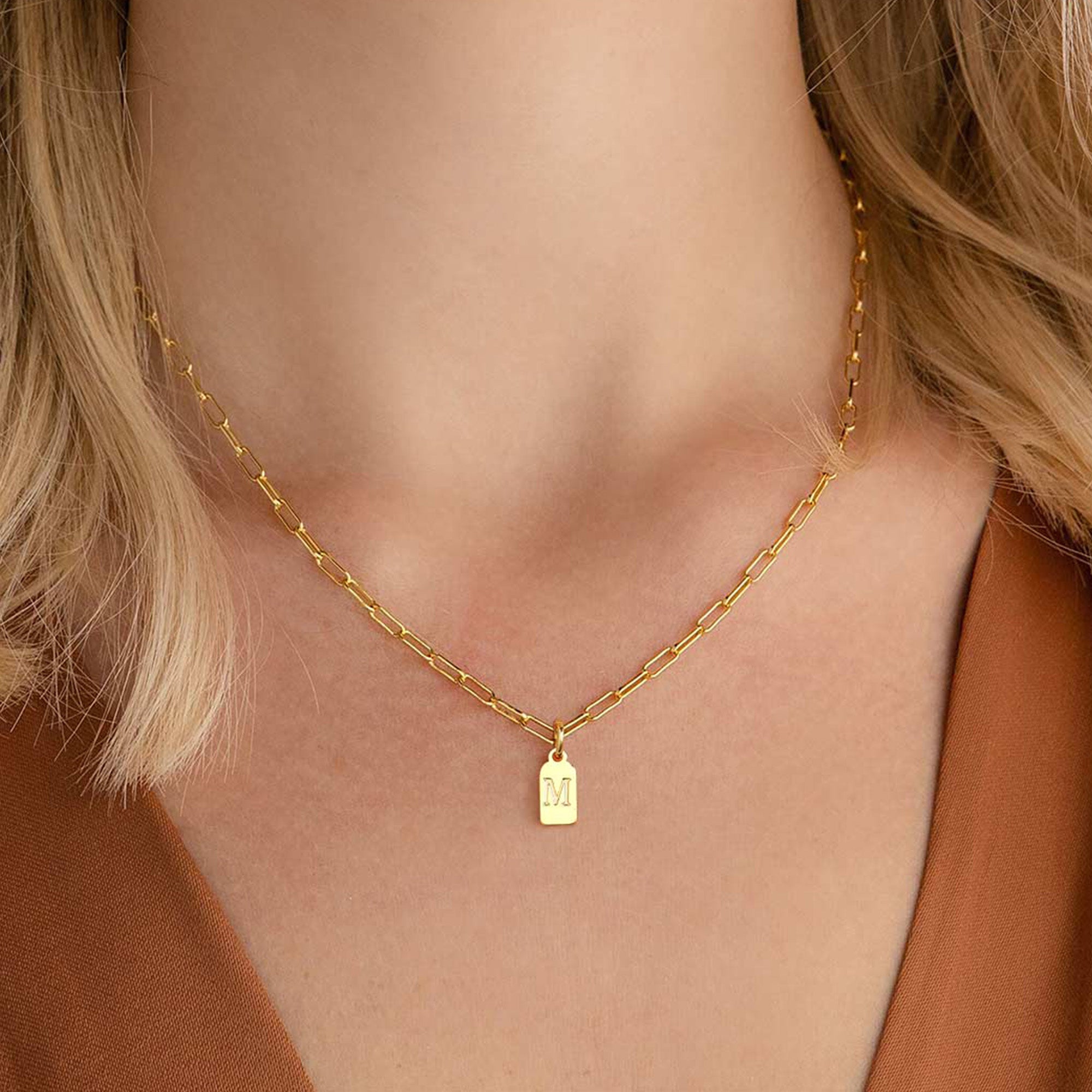 Trendy Letter Dainty Gold Necklace