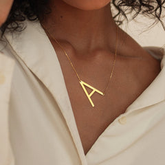 Big Large Initial Necklace