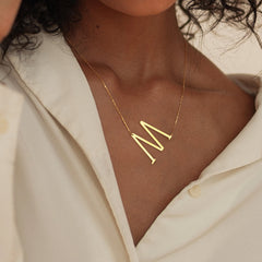 Big Large Initial Necklace