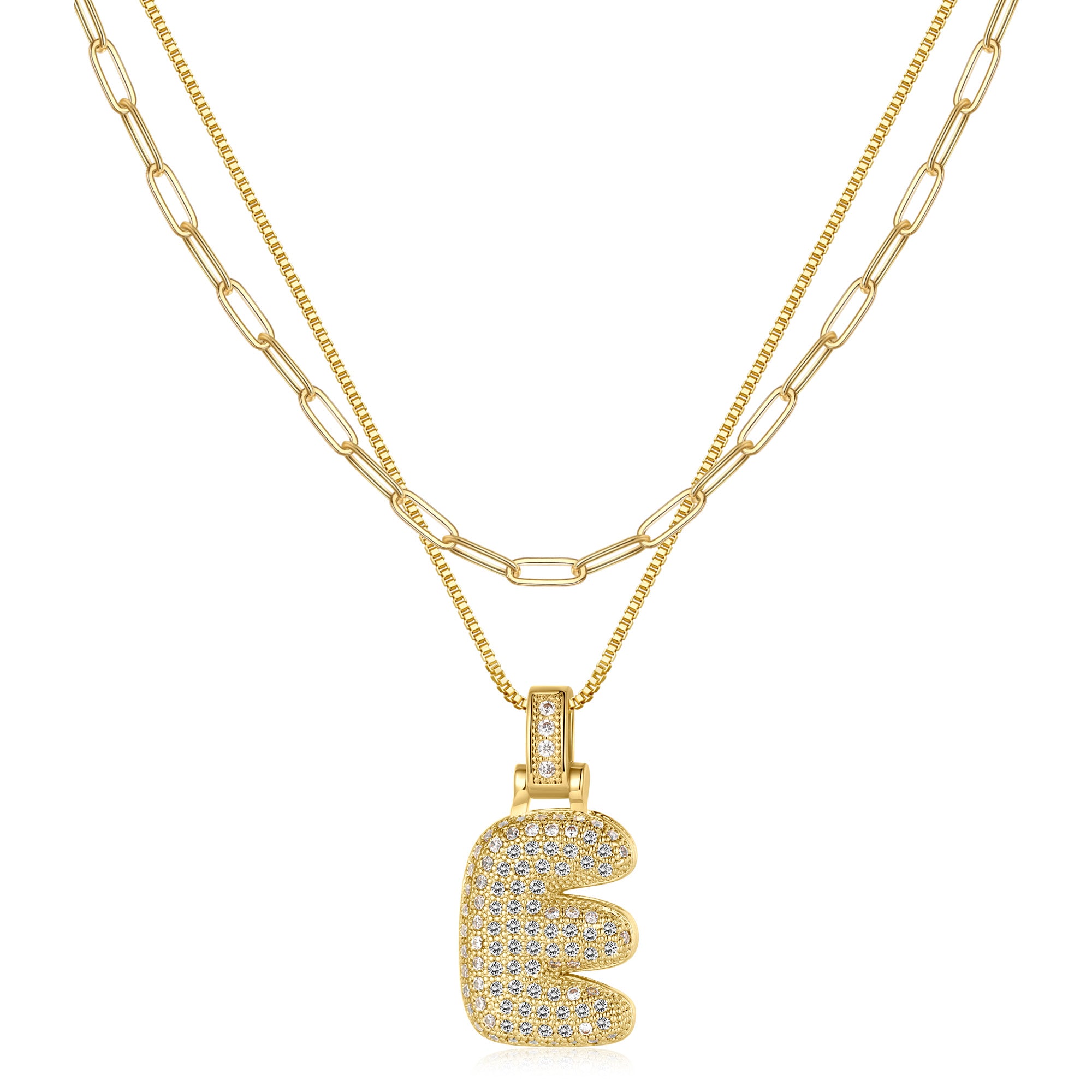 Bubble Initial Necklace Gold Bubble Letter A Initial Necklaces for Women