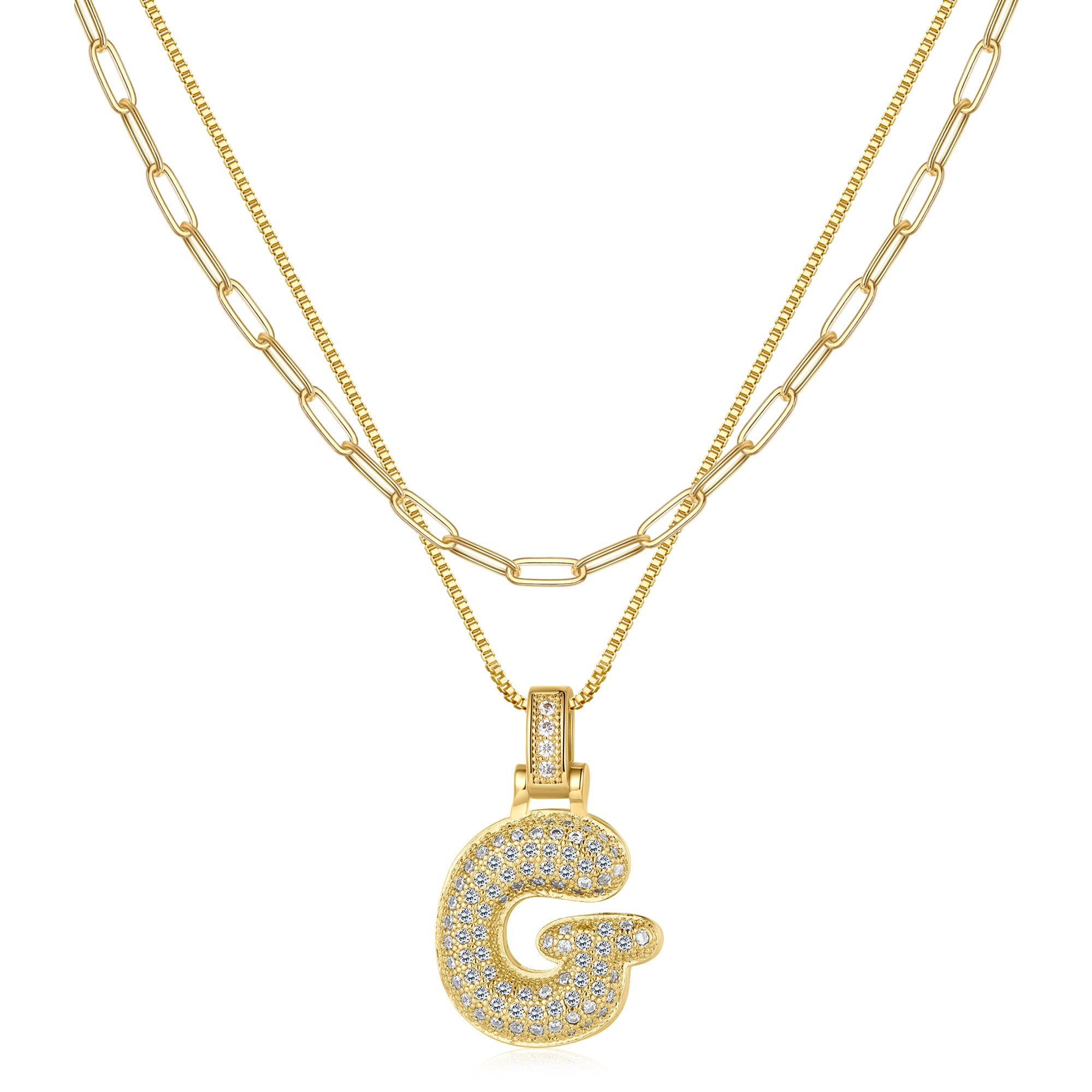 Bubble Initial Necklace Gold Bubble Letter A Initial Necklaces for Women