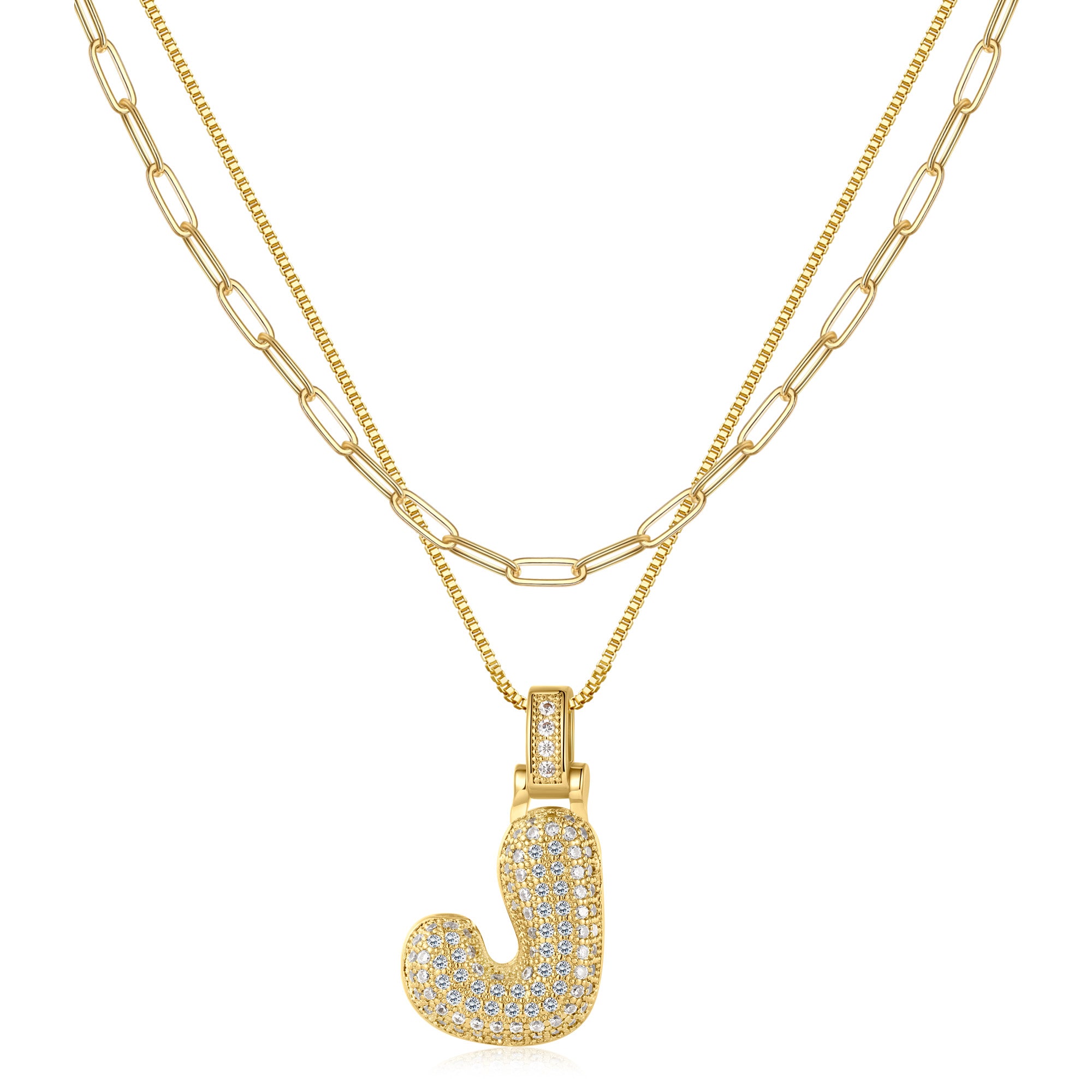 Bubble Initial Necklace Gold Bubble Letter A Initial Necklaces for Women
