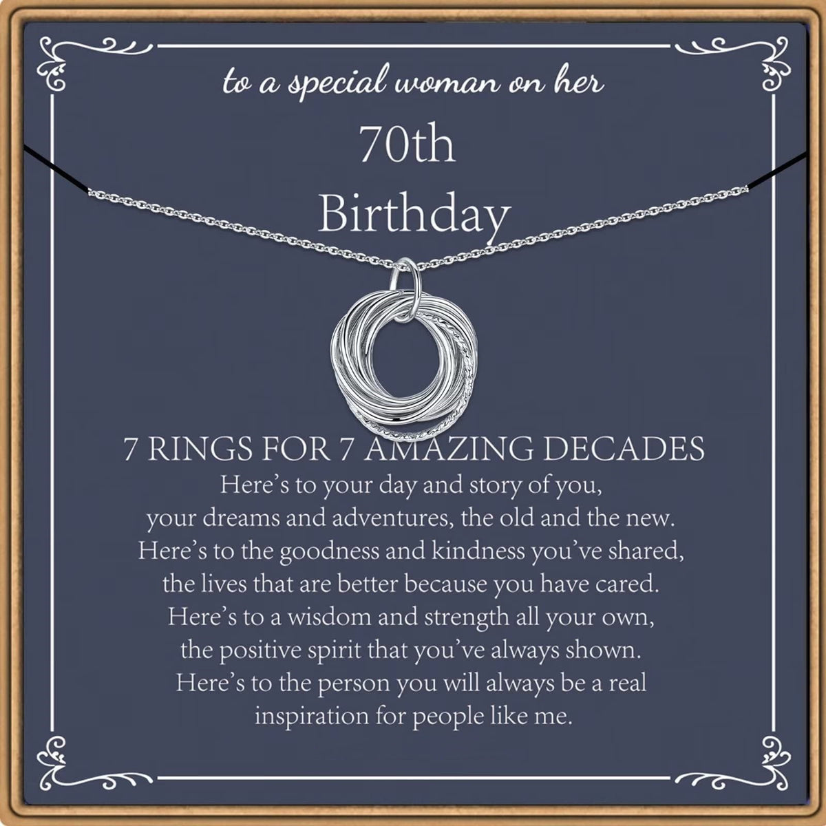 Turandoss Birthday Gifts for Women Sterling Silver Necklaces 40th 50th 60th 70th 80th 90th 40 50 60 70 80 90 Years Old 4 5 6 7 8 9 Decade Birthday Jewelry for Women Her