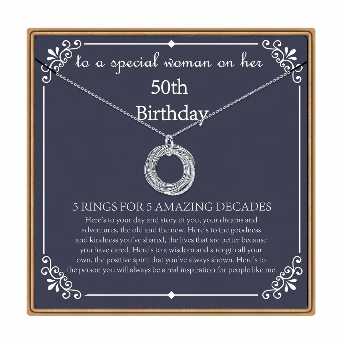 Turandoss Birthday Gifts for Women Sterling Silver Necklaces 40th 50th 60th 70th 80th 90th 40 50 60 70 80 90 Years Old 4 5 6 7 8 9 Decade Birthday Jewelry for Women Her