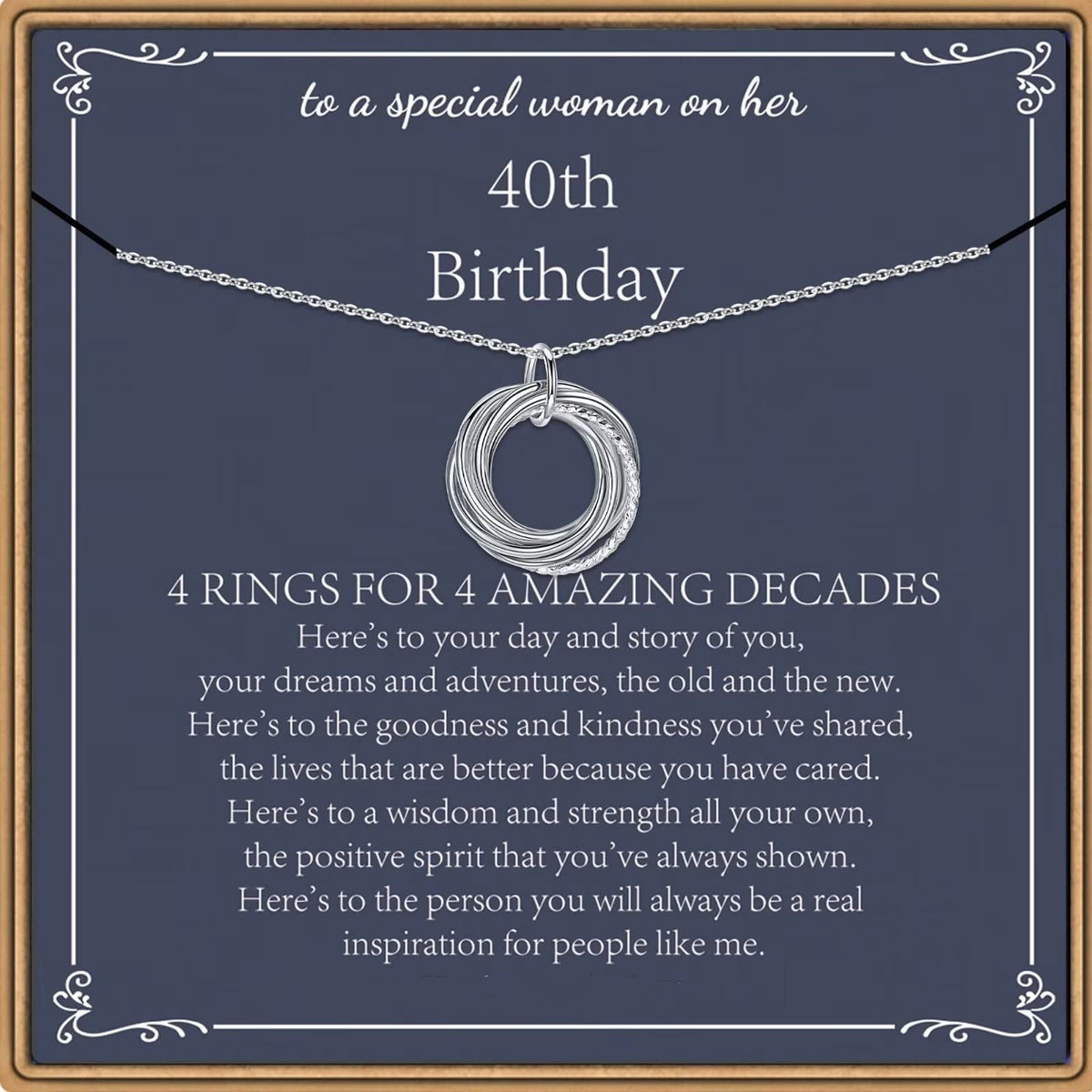 Turandoss Birthday Gifts for Women Sterling Silver Necklaces 40th 50th 60th 70th 80th 90th 40 50 60 70 80 90 Years Old 4 5 6 7 8 9 Decade Birthday Jewelry for Women