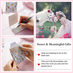 Turandoss 14K Gold Plated Colorful Cz Initial Unicorn Heart Pendant Necklaces for Teens Little Girls Daughter Kids Jewelry Birthday Gifts for Women