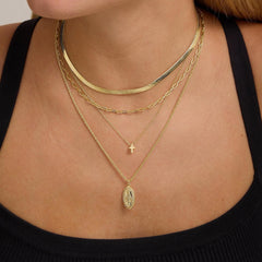 Turandoss 14K Gold Plated Dainty Tiny Small Bubble Cross Pendant Necklace for Women Girls Kids Simple Cute Jewelry Trend Religious Christian Birthday Gifts for Women Girls