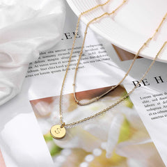 Turandoss Dainty 14K Gold Plated Layered Initial Pendant Necklace for Women Adjustable Fashion Knot Chain Letter A-Z Jewelry Easter Birthday Gifts for Women Teen Girls Age 16-18