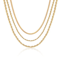 Turandoss Layered Choker Necklaces for Women 14K Gold Plated Twisted Rope Chain Chunky Stack Jewelry Birthday Teacher Appreciation Mothers Day Graduation Gifts for Her Mom Kids Teen Girls Wife Ideas