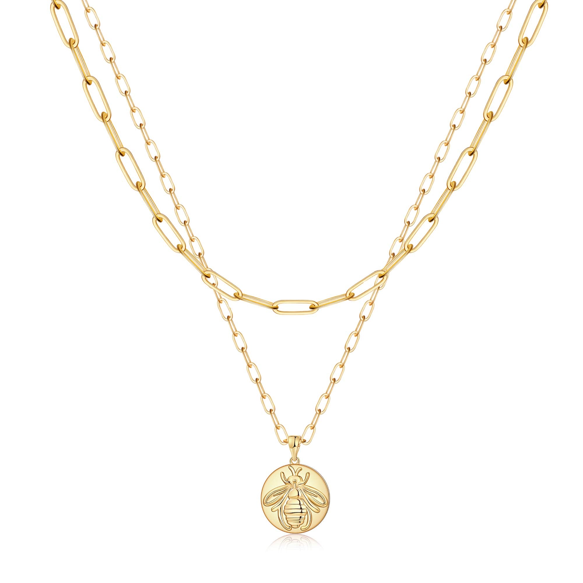 Layered Choker Necklaces for Women 14K Gold Plated Gold Twisted Rope Chain Chunky Stack Necklace Stack Snake Herringbone Chain Necklaces for Women Gold Jewelry Set Gifts