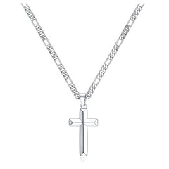 Turandoss Fathers Day Necklace Gifts for Him Husband from WifeSilver Cross Necklace To My Man Jewelry Gift Fathers Day Birthday Anniversary Easter Gifts for Him Men Husband