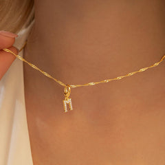 Turandoss 18K Gold Plated Heart Initial Cz Necklace for Women Girls - Dainty Cubic Zirconia Letter A-Z Choker In Pendant Jewelry Cute Stuff for Teen Girls, Personalized Christian Gifts for Women Girls