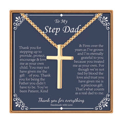 Turandoss Cross Pendant Necklaces Gifts for Son from Mom Dad 14K Gold Plated Dainty Box Chain Trendy Jewelry Fathers Day Religious Christian Gift for Men Dad Son Husband