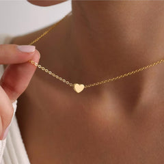 Turandoss Birthday Gifts for Women Girls Dainty Gold Plated Tiny Heart Pendant Choker Necklace Cute Jewelry Teacher Appreciation Mothers Day Graduation Gifts for Her Mom Kids Teen Girls Wife Ideas