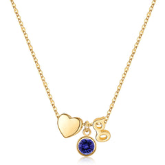 Turandoss Initial Birthstone Necklaces for Women Girls Trendy 14K Gold Plated Letter A-Z Necklace Dainty Birthstone Name Pendant Personalized Birthday Gifts for Women Girls Jewelry