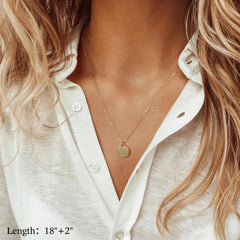 Turandoss 14K Gold Plated Coin Initial Layered Bar Pendant Y-Necklaces for Women Letter A-Z Jewelry Personalized Easter Birthday Gifts Gifts for Women Girls