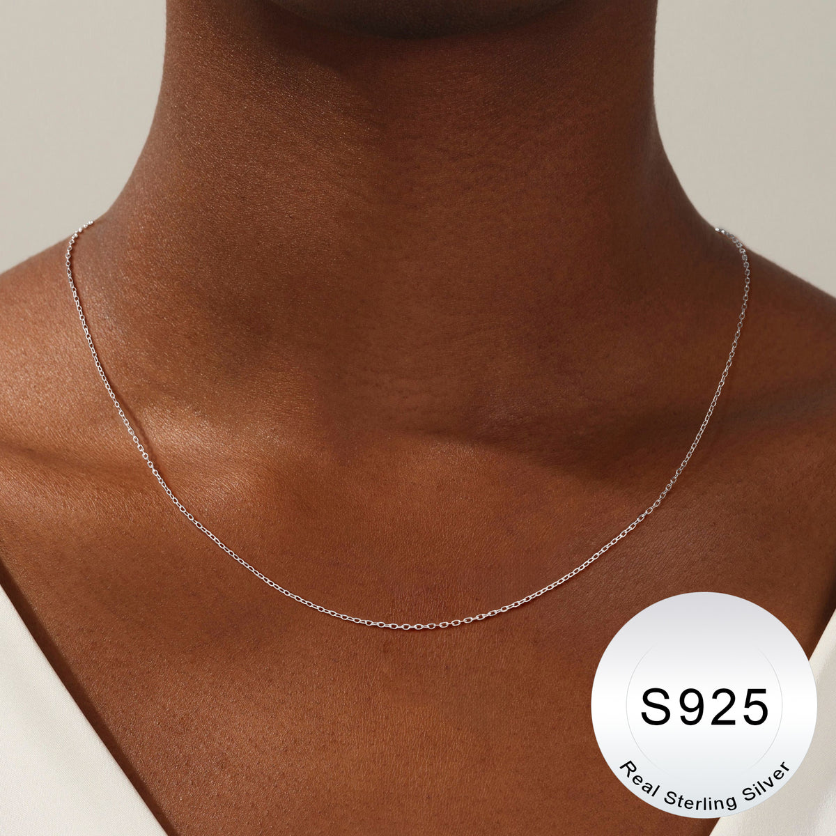 Turandoss S925 Sterling Silver Chains for Women Trendy Jewelry Non Tarnish Rope Chain Dainty Necklace for Women Girls Easter Birthday Gifts for Her 20in