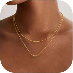 Turandoss Birthstone Necklaces for Women 14K Gold Plated Created Pink Tourmaline Pendant Trendy Birthday Teacher Appreciation Mothers Day Graduation Gifts for Her Mom Kids Teen Girls Wife Ideas