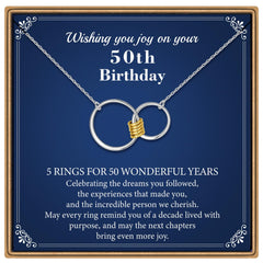 Turandoss 30th Birthday Gifts Necklace for Women 30 Years Old Gift 3 Circles Trendy Jewelry Birthday Teacher Appreciation Mothers Day Graduation Gifts for Her Mom Wife Ideas