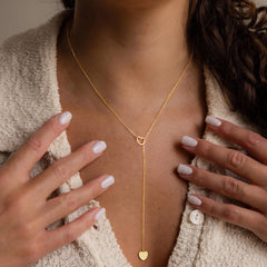 Turandoss Lariat Necklace for Women, Dainty 18K Gold Layered Y-Shaped Bar Pendant Necklaces, Birthday Gifts, Valentine's Day Gifts for Women Wife