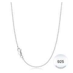 Turandoss Solid 925 Sterling Silver Chain Necklace for Women 1.2mm Cable Chain Necklace Shiny Sturdy Hypoallergenic Chain Necklaces 16-24 inches Dainty Silver Mothers Day Jewelry for Women Girls