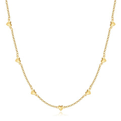 Turandoss Dainty Heart Necklace for Women 14K Gold Plated Choker Chain Non Tarnish Teen Trendy Stuff Jewelry Teacher Appreciation Mothers Day Graduation Gifts for Her Mom Kids Teen Girls Wife Ideas