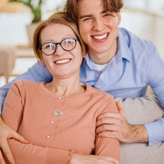 Turandoss Sterling Silver Interlocking Circle Pendant Necklace for Mom Daughter CZ Heart Adjustable Chain Trend Birthday Jewelry Gifts for Women